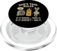 Dad’s Tool Rules Funny Father’s Day Design PopSockets PopGrip for MagSafe