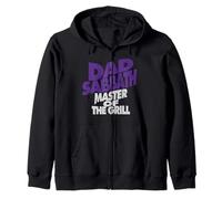Dad Sabbath Master of the Grill Funny BBQ Heavy Metal Dad Zip Hoodie