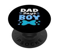 Dad Says Boy Gender Reveal Party Team Blue Voting PopSockets Adhesive PopGrip