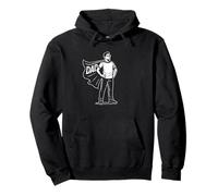 Dad Superhero with Cape Silhouette Pullover Hoodie