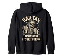 Dad Tax Funny Skeleton Making Sure Joke Classic Distressed Zip Hoodie