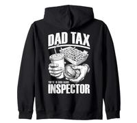 Dad Tax Inspector Funny Fast Food Fathers Day Hands Zip Hoodie