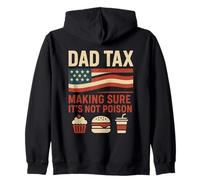 Dad Tax Making Sure It's Not Poison Vintage USA Humor Zip Hoodie