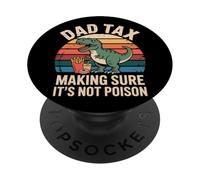 Dad Tax T-Rex Funny Father Fast Food Retro Sunset Design PopSockets Adhesive PopGrip