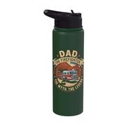 Dad The Firefighter The Myth The Legend Stainless Steel Insulated Water Bottle