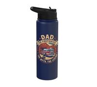 Dad The Firefighter The Myth The Legend Stainless Steel Insulated Water Bottle