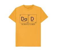 Dad The Greatest Element Periodic Table Funny Science T-Shirt Mustard