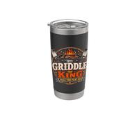 Dad the Griddle King Best Flat Top Outdoor Chef Great Father Stainless Steel Insulated Tumbler