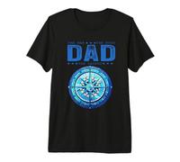 Dad The Man Myth Legend Cool Nautical Compass Father's Day Premium T-Shirt