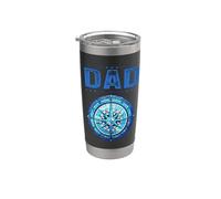 Dad The Man Myth Legend Cool Nautical Compass Father's Day Stainless Steel Insulated Tumbler