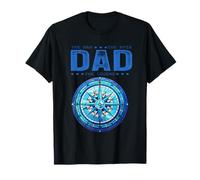 Dad The Man Myth Legend Cool Nautical Compass Father's Day T-Shirt