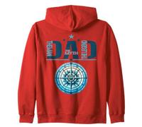 Dad The Man Myth Legend Cool Nautical Compass Father's Day Zip Hoodie