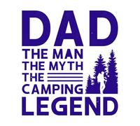 dad The Man The Myth The Camping Legend Camp Lover Camping Trip Camping Family Camper Lettering Stickers 54.6x59.7cm Equipped with Transfer Film kit DarkBlue