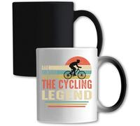 Dad The Man The Myth The Cycling Legend Bicycle Graphic Color Changing Mug White