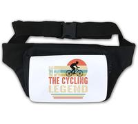 Dad The Man The Myth The Cycling Legend Bicycle Graphic Waist Bag Fanny Pack White