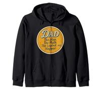 Dad The Man The Myth The Legend...ary Napper Funny Father Zip Hoodie