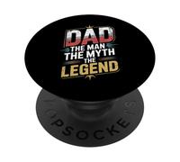 Dad The Man The Myth The Legend Father’s Day Dads, Funny PopSockets Adhesive PopGrip