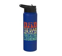 Dad The Man The Myth Weather Forecaster Legend Stainless Steel Insulated Water Bottle