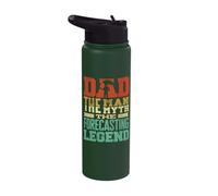 Dad The Man The Myth Weather Forecaster Legend Stainless Steel Insulated Water Bottle