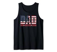 Dad The Protector Hero Legend American Flag Dad Father's Day Tank Top