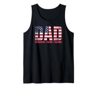 Dad The Protector Hero Legend American Flag Dad Father's Day Tank Top