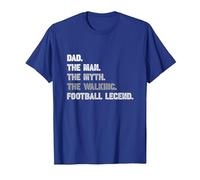 Dad, The Walking Football Man, Myth Legend Vintage Style T-Shirt, Men, Royal Blue, Medium