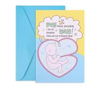 Dad to Be Card, Heartfelt Soon to Be Father Card with Blue Envelope Blank Congratulations Expectant Daddy Note You're Going to Be A Dad Birthday Gifts for Baby Shower & New Daddy