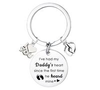 Dad to Be Keyring for New Daddy Gifts First Time Father Gifts for 1st Time Dad Gift for Father’s Day Gift for Expecting Fathers Future Parents Papa Daddy to Be Present Christmas Birthday Present