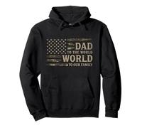 Dad To The World World To Our Family Father's Day Camo Papa Pullover Hoodie