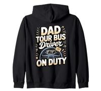 Dad Tour Bus Driver On Duty Zip Hoodie