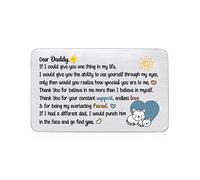 Dad Wallet Insert Card Daddy Birthday Greeting Cards Inspirational Graduation Christmas Gifts Papa Appreciate Pocket Love Note Cards Quotes Fathers Day Present from Son Daughter for My Daddy Keepsakes