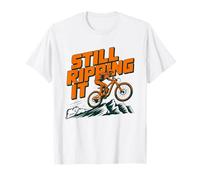 Dad Who Mountain Bikes Downhill Does Not Slow Down Age Biker T-Shirt