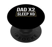 Dad X2 Sleep X0 Twin Dad Father Of Twins PopSockets Adhesive PopGrip