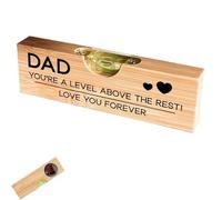 Dad You're a Level Above - 2 in 1 Personalised Wooden Spirit Level with Bottle Opener, DIY Multitool Keepsake, Father's Day Birthday Christmas Gift (B)