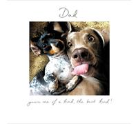 Dad You're One Of A Kind The Best Kind Cute Dogs Greeting Card Fathers Day Cards