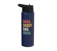 Dada Daddy Dad Bruh Father's Day Dad Life Funny Stainless Steel Insulated Water Bottle