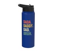 Dada Daddy Dad Bruh Father's Day Dad Life Funny Stainless Steel Insulated Water Bottle