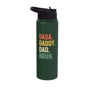 Dada Daddy Dad Bruh Father's Day Dad Life Funny Stainless Steel Insulated Water Bottle