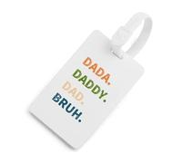 Dada Daddy Dad Bruh Funny Luggage Tag Identifiers Travel Bag Tags with Name ID Label for Suitcase Backpack