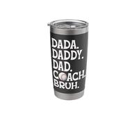 Dada Daddy Dad Coach Bruh Baseball Stainless Steel Insulated Tumbler