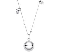 Dada Gioielli - Pregnancy Necklace for Mum Expecting, Mummy to Be, Harmony Ball wih Dummy Pendant CZ - Hypoallergenic Stainless Steel 35 inch
