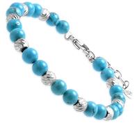 Dada Gioielli - Women's Bracelet with Authentic Natural Stones, Aulite - Agate - Sodalite and Jade - Amethyst and Aventurine, Gift Box, Turquoise Aulite