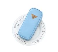 DADA Large Pencil Case Zippered Pencil Holder Organizer Pen Zipper Pouch Bag Practical Stationery for Students (Sky Blue)