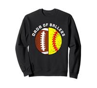Dada Of Ballers Funny Football Softball Dad Sweatshirt