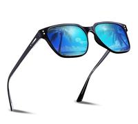 DADA-PRO Polarised-Sunglasses-Men-Women-Retro-Mens-Sunglasses-UV-Protection-Black-Designer-Sun-Glasses-for-Driving-Fishing-Classic-Ultralight-Mirrored-Shades (Blue)