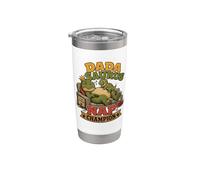 Dada Saurus Nap Funny Dino Daddy Dad Humor Gag Joke Stainless Steel Insulated Tumbler