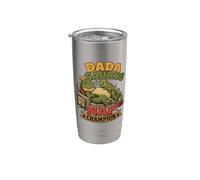 Dada Saurus Nap Funny Dino Daddy Dad Humor Gag Joke Stainless Steel Insulated Tumbler