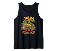 Dada Saurus Nap Funny Dino Daddy Dad Humor Gag Joke Tank Top