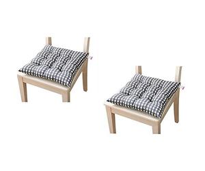 DadaAA Chair Cushion Seat Pads for Dining Chair Garden Kitchen Dining Chair Cushions Tie On (2 Pack) (grey)