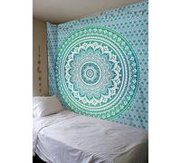 DadaAA Mandala Tapestry,Wall Hanging Dorm Decor Hippie Indian Beach Throw Wall Art Boho Bohemian Decor (green, 150x210cm)
